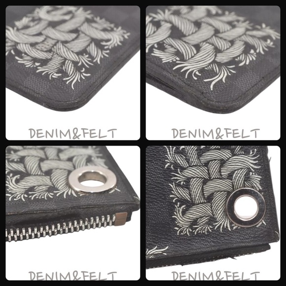 LOUIS VUITTON Christopher Nemeth Damier Graphite Canvas Pochette Jour PM Clutch - Picture 16 of 16